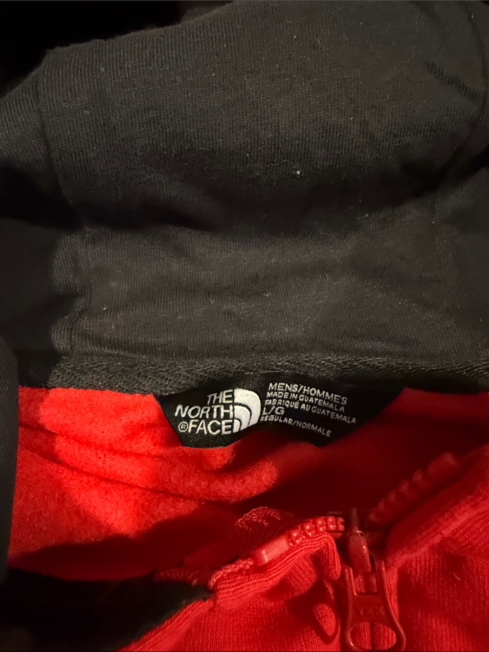 The North Face Red Full-Zip Hoodie with Black Logo - Picture 2 of 2